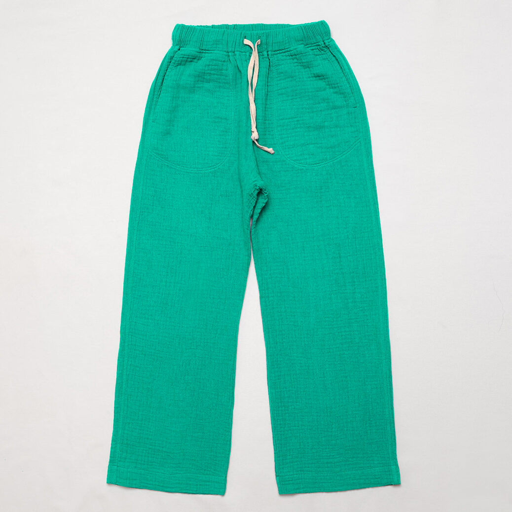 Pantaloni lungi din muselină - Energy, Emerald