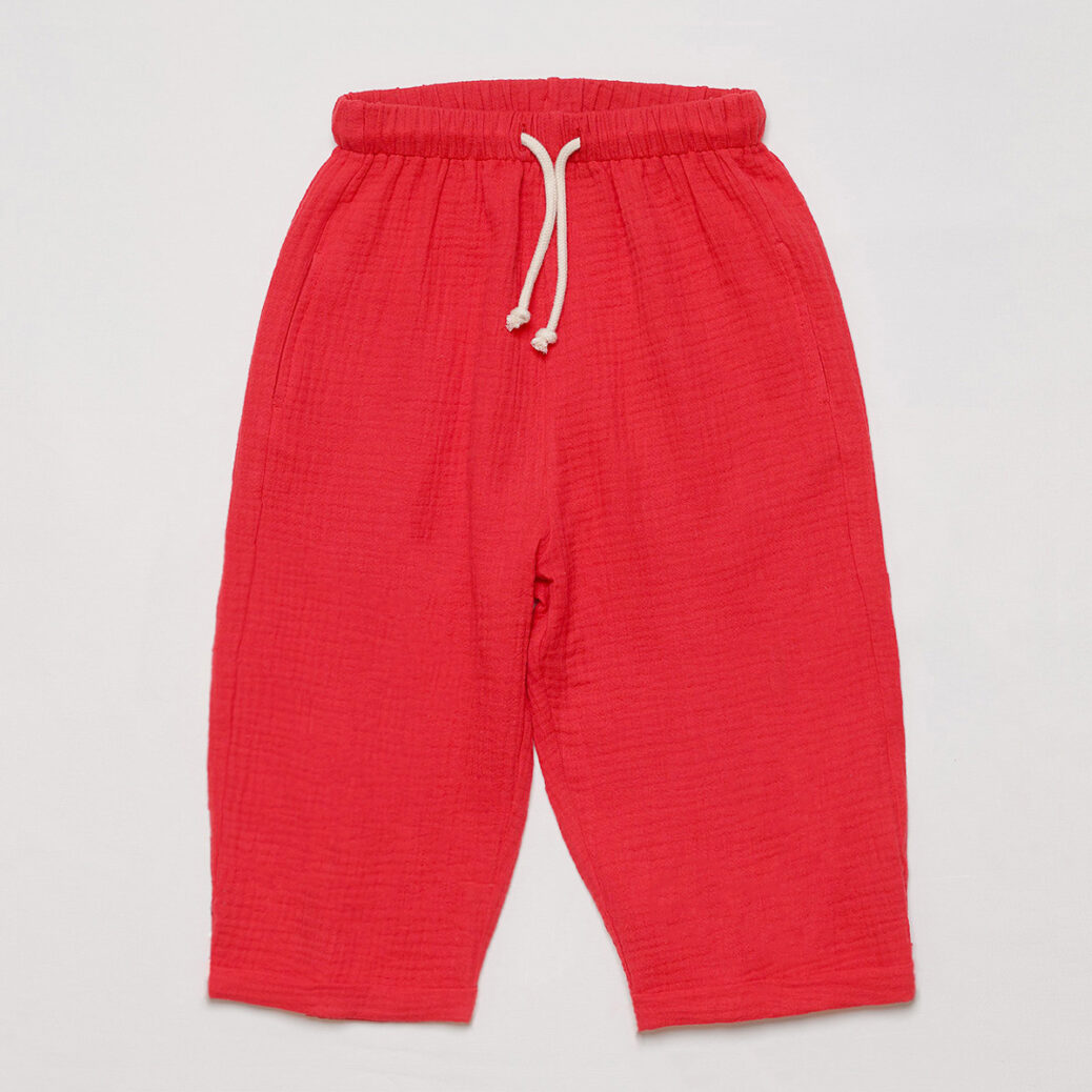 Pantaloni conici din muselină - Limitless, Red