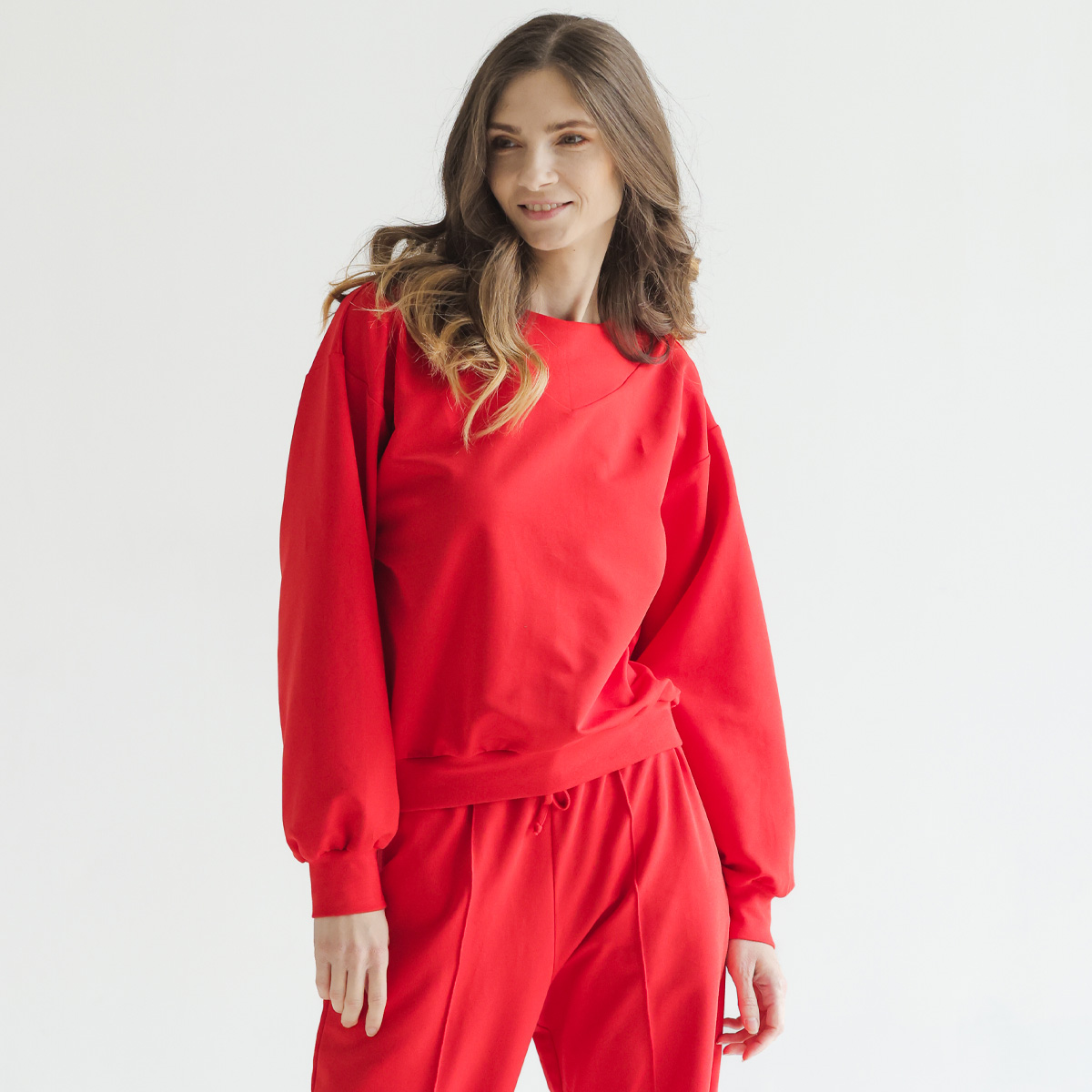 Bluză din bumbac organic pentru femei - Inspire, Red